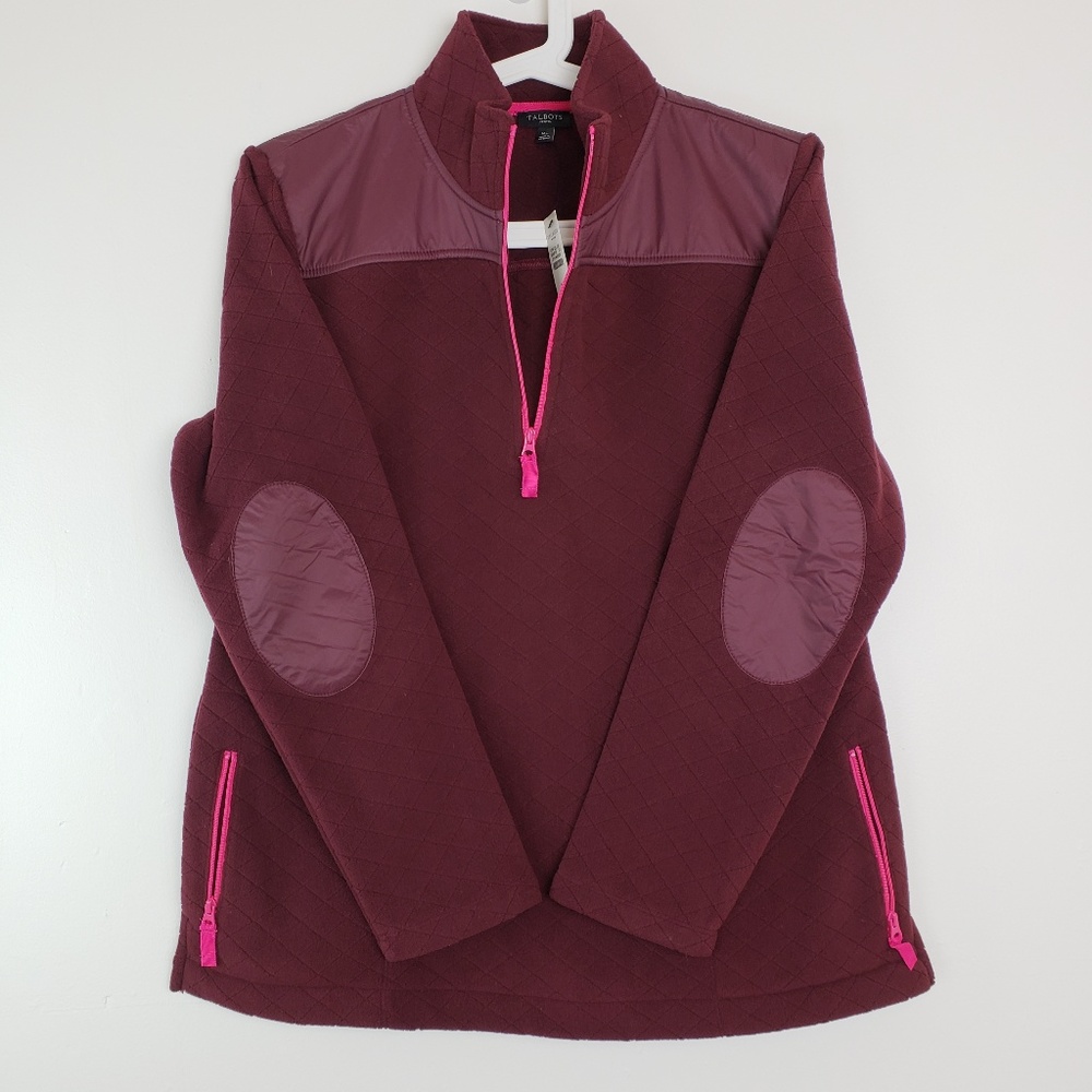 Talbots Fleece Pullover Jacket Size M Petite NWT